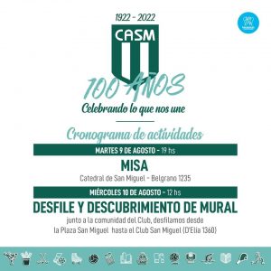Festeja San Miguel: el club llegó al centenario y levantó la quiebra -  Deportes